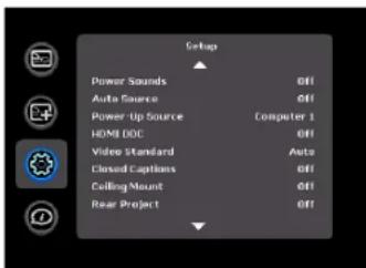 INFOCUS IN3104 - Setup menu - 1