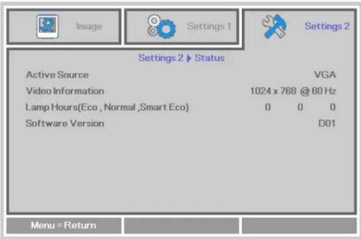 INFOCUS IN3148HD - Status - 1