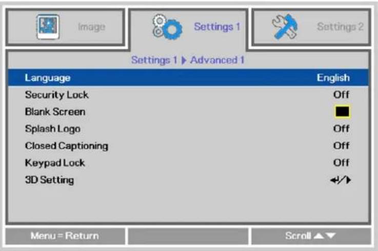 INFOCUS IN3148HD - Setting the OSD Language - 2