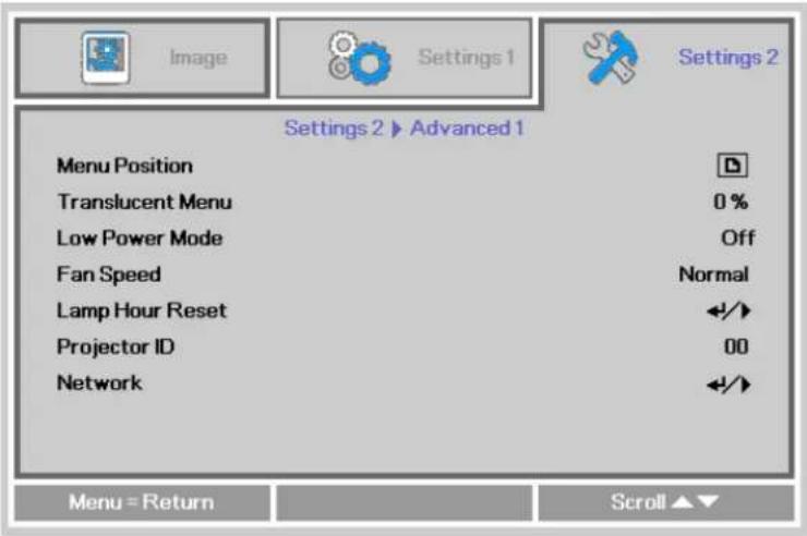 INFOCUS IN3148HD - Advanced 1 Features - 1