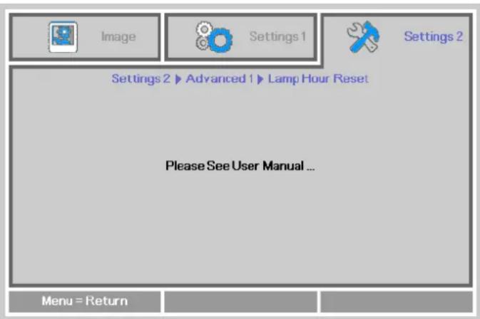 INFOCUS IN3148HD - Resetting the Lamp Timer - 3