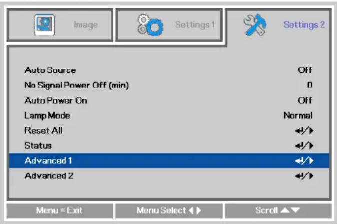 INFOCUS IN3148HD - Resetting the Lamp Timer - 1