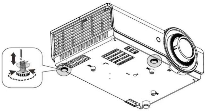 INFOCUS IN3148HD - Adjusting the Projector Level - 1