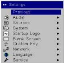 INFOCUS IN5104 - Settings menu - 1