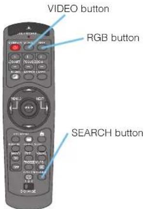 VIDEO button RGB button SEARCH button