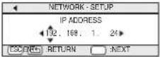 TOSHIBA TLP-SX3500 - NETWORK Menu - 3