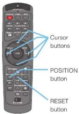 Cursor buttons POSITION button RESET button