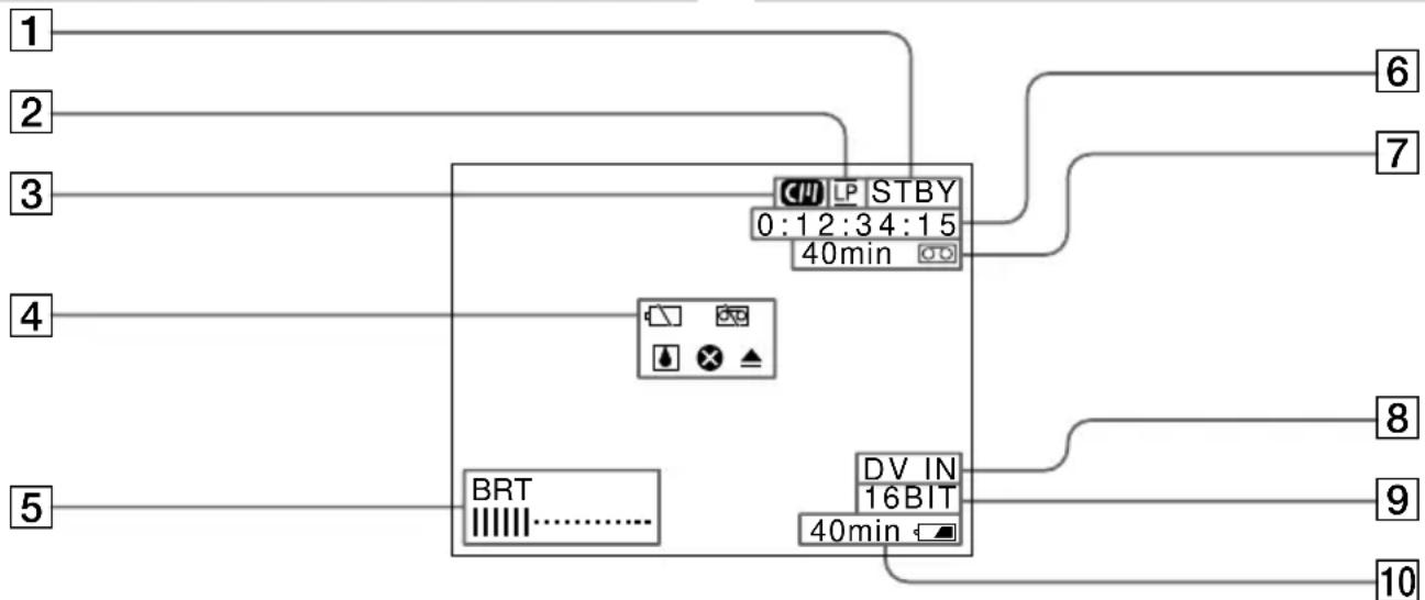SONY GV-D900 - Operation indicators - 1