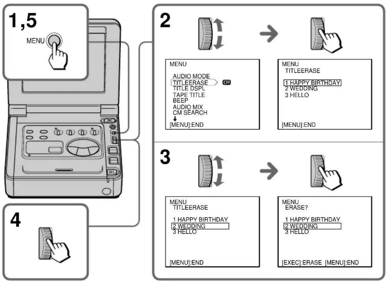SONY GV-D900 - Eliminación de títulos - 1