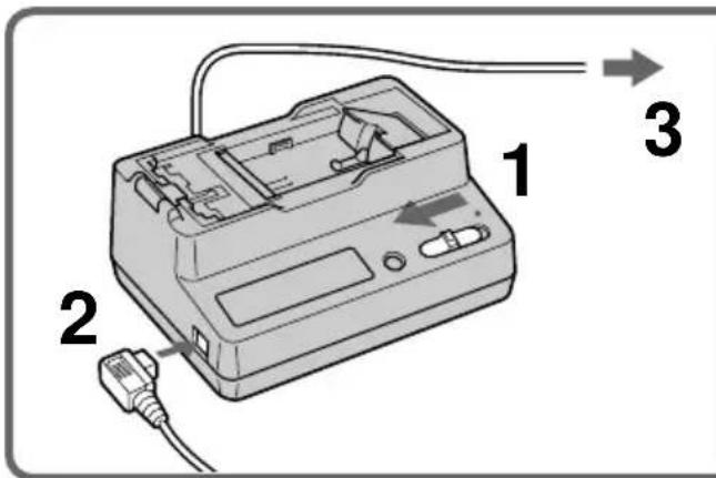 SONY GV-D900 - Instalación del cargador/ adaptador de CA - 1