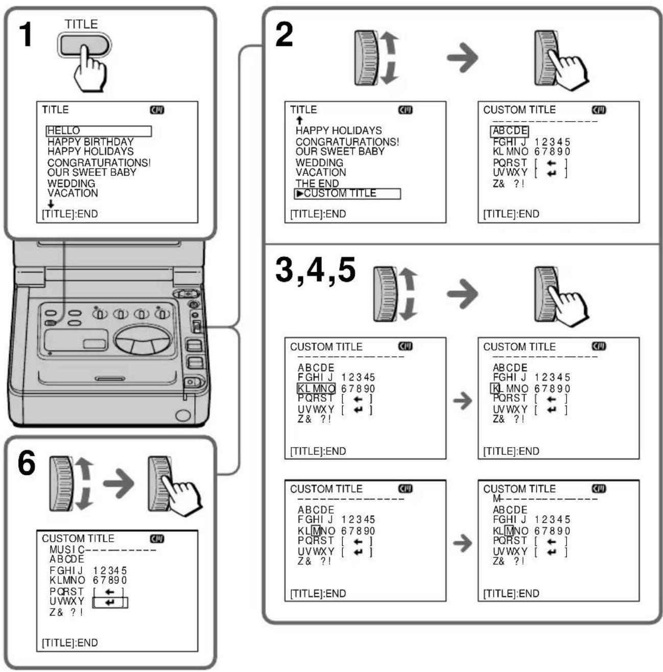 SONY GV-D900 - Para cambiar el título creado - 1