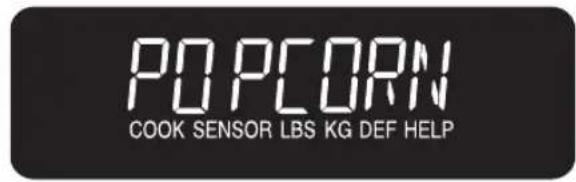POPCORN COOK SENSOR LBS KG DEF HELP