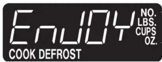ENJOY NO. LBS. CUPS OZ. COOK DEFROST