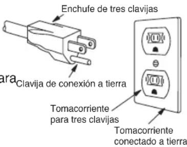 Enchufe de tres clavijas Para Clavija de conexión a tierra Tomacorriente para tres clavijas Tomacorriente conectado a tierra