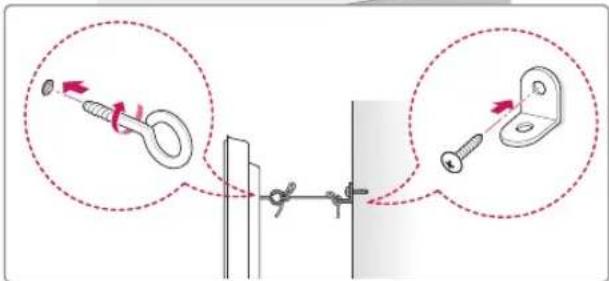LG 42LP620H - Securing the TV to a wall - 2