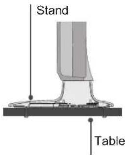 LG 42LP620H - Attaching the TV to a table - 2