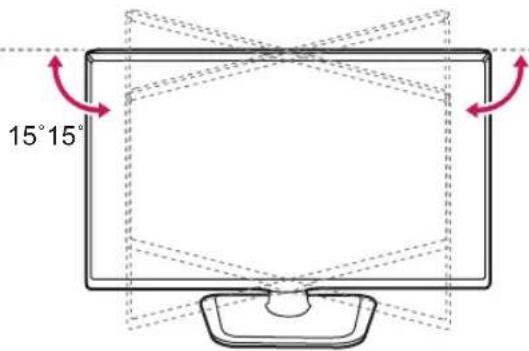 LG 42LP620H - Adjusting the angle of the TV to suit view - 1