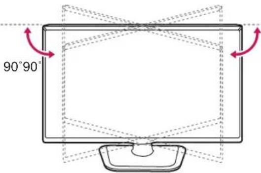 LG 42LP620H - Adjusting the angle of the TV to suit view - 2
