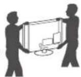 LG 43LV340H - Lifting and Moving the TV - 3