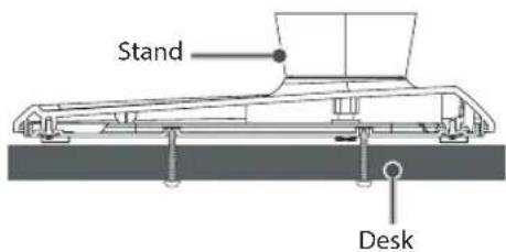 LG 43LV340H - Attaching the TV to a desk - 2