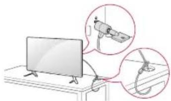 LG 43LV340H - Usar el sistema de seguridad Kensington (opcional) - 1