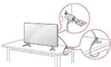 LG 55UV340H - Using the kensington security system (optional) - 1