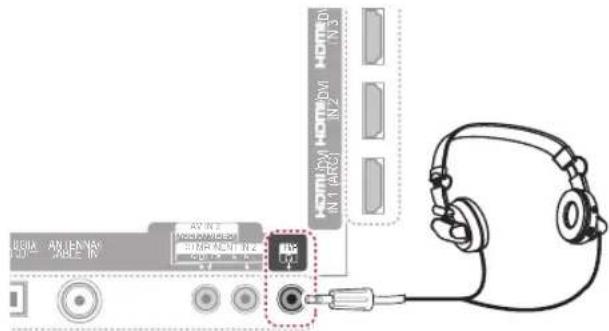 LG 55LW7700 - Connecting to a Headphone (LCD) - 1