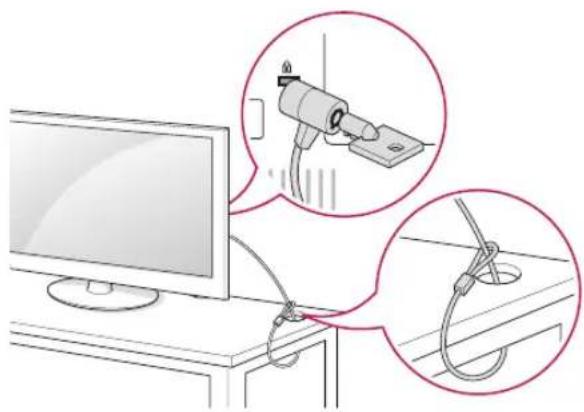 LG 55LW7700 - Using the Kensington security system (optional) - 1