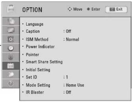 LG 55LW7700 - OPTION Settings - 1