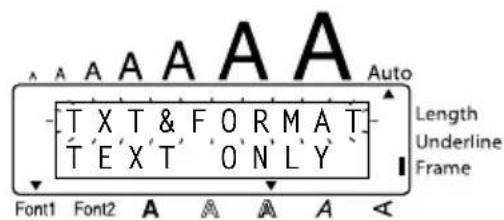 Auto Length Underline Frame T X T & F O R M A T T E X T ' O N L Y Font1 Font2 A A A A A