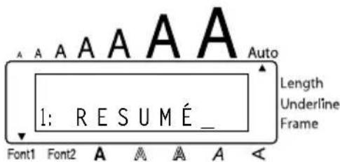 A A A A A A Auto Length Underline Frame 1: RESUMÉ_