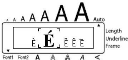 A A A A A A Auto Length Underline Frame Ê É Ê Ê Ê Font1 Font2 A A A A A
