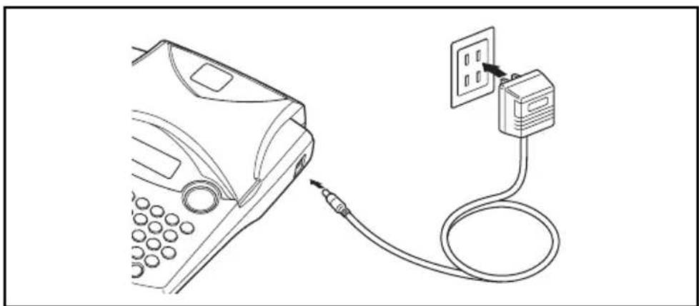 BROTHER P-touch PT-1910 - To connect the optional AC adaptor: - 1