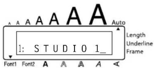A A A A A A Auto Length Underline Frame 1: S T U D I O 1_ Font1 Font2 A A A A A