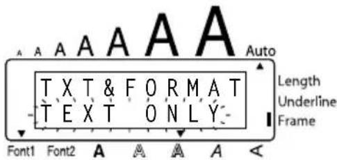 A A A A A A Auto T X T & F O R M A T T E X T O N L Y - Length Underline Frame Font1 Font2 A A A A A