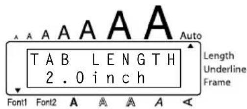 A A A A A A T A B L E N G T H 2 . 0 i n c h Font1 Font2 A A A A A Auto Length Underline Frame