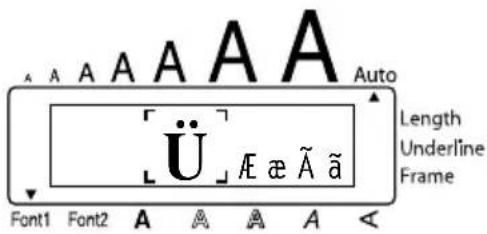 A A A A A A Auto Length Underline Frame Ü E æ Í ã Font1 Font2 A A A A A <