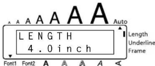 A A A A A A Auto LENGTH 4.0 inch Length Underline Frame Font1 Font2 A A A A A <