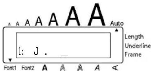 A A A A A A Auto Length Underline Frame 1: J . _ Font1 Font2 A A A A A <