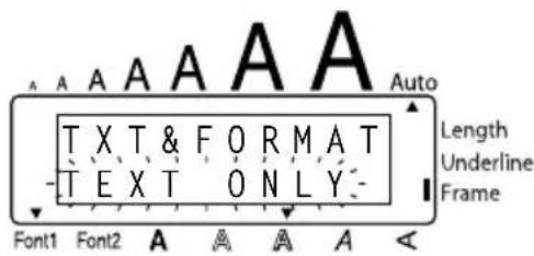 A A A A A A Auto T X T & F O R M A T - T E X T O N L Y - Length Underline Frame Font1 Font2 A A A A A