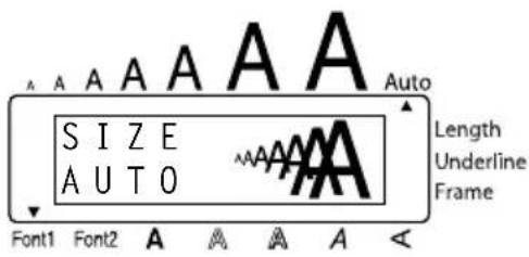 A A A A A A S I Z E A U T O Auto Length Underline Frame Font1 Font2 A A A A A