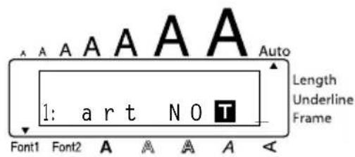 A A A A A A Auto Length Underline Frame 1: a r t N O T Font1 Font2 A A A A A