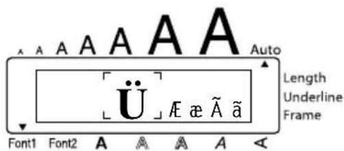 A A A A A A Auto Length Underline Frame U̇ E æ Æ ã Font1 Font2 A A A A A <