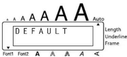A A A A A A Auto DEFAULT Length Underline Frame Font1 Font2 A A A A A