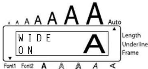 A A A A A A W I D E O N A Auto Length Underline Frame Font1 Font2 A A A A A <