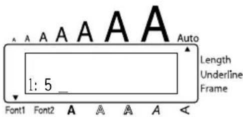 A A A A A A Auto Length Underline Frame 1: 5 _ Font1 Font2 A A A A A