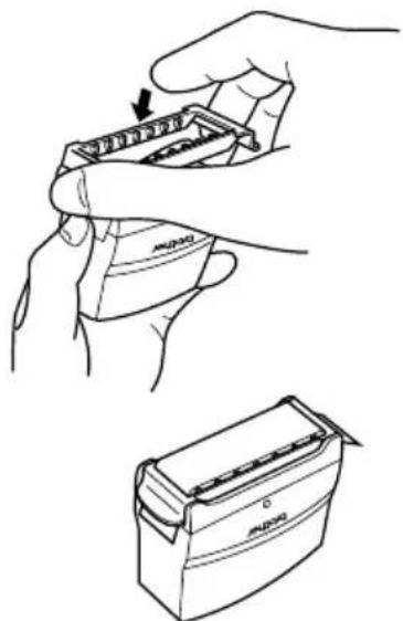 BROTHER P-touch PT-1910 - To affix a stamp: - 4