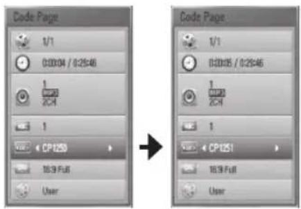 LG LHB335 - Changing subtitle code page MOVIE - 1