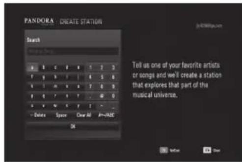 LG LHB335 - Creating a Pandora station - 1