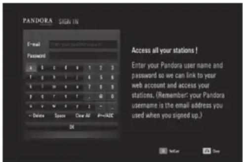 LG LHB335 - Adding multiple Pandora user accounts - 2